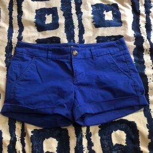 Royal blue midi shorts